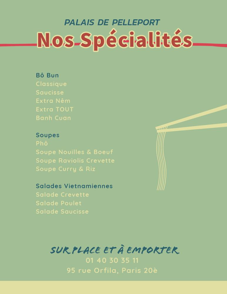 Palais De Pelleport - Menu Image 1